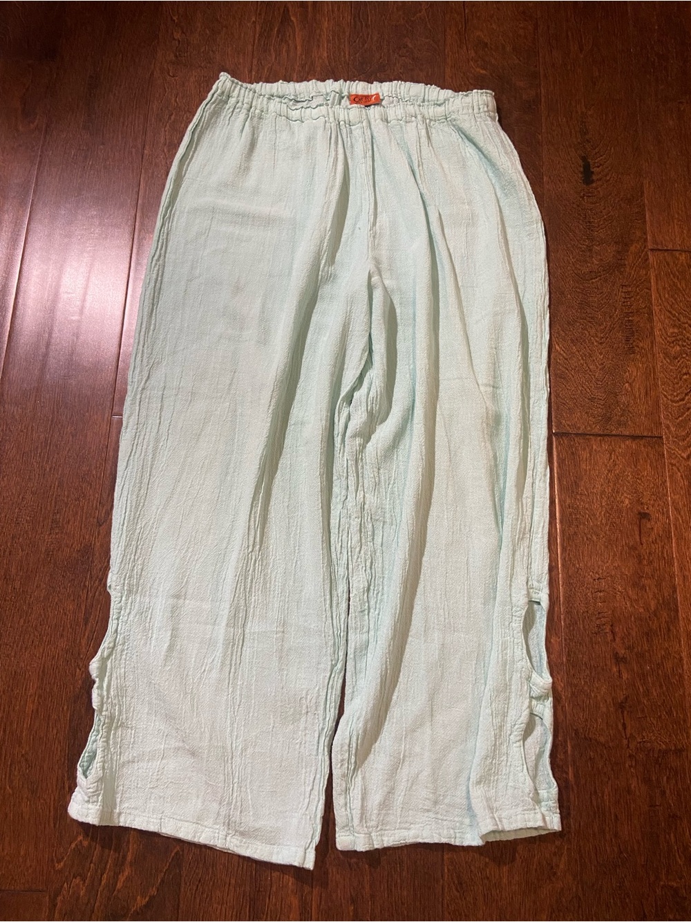 Oh My Gauze! Cloud Ankle Pants 100% Cotton Pull On  Size 2, L/XL, 12-14